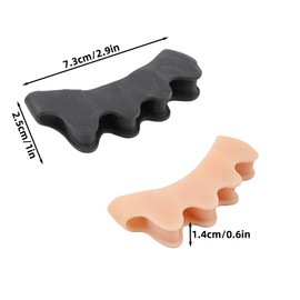 Cnrose Zehenspreizer Silikon für Alle Zehen 6 Stück Valgus Korrektur Toe Separator Gel Hallux Valgus Silikon Zehentrenner Zehenkorrektur Gel Zehenspreizer Behandlung zur Korrektur von Ballenzehen