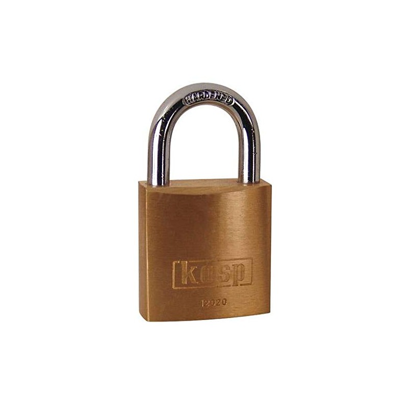 Kasp K12020D2 Brass Padlock 20 mm Twin Pack, keyed Alike,