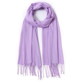 Pashmina Shawls and Wraps Large Scarfs for Women Wedding Party Bridal Long Fashion Solid Shawl Wrap with Fringes (lavender)