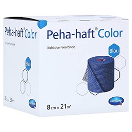 PEHA-HAFT Colour Fixing Tape Latex-Free 8 cm x 21 m Blue