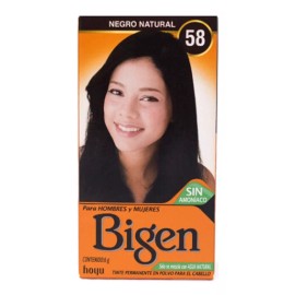 Bigen Kit Tinte Bigen  Tinte para cabello tono 58 negro natural para cabello
