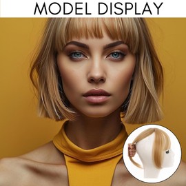 Bcenoilua Clip in Fringe Clip in Bangs for Women Hair Extensions Thinning Hair Real Hair Clip on Bangs French Bangs Light Bangs Fashion Wispy Bangs Hair Pieces Daily Wear