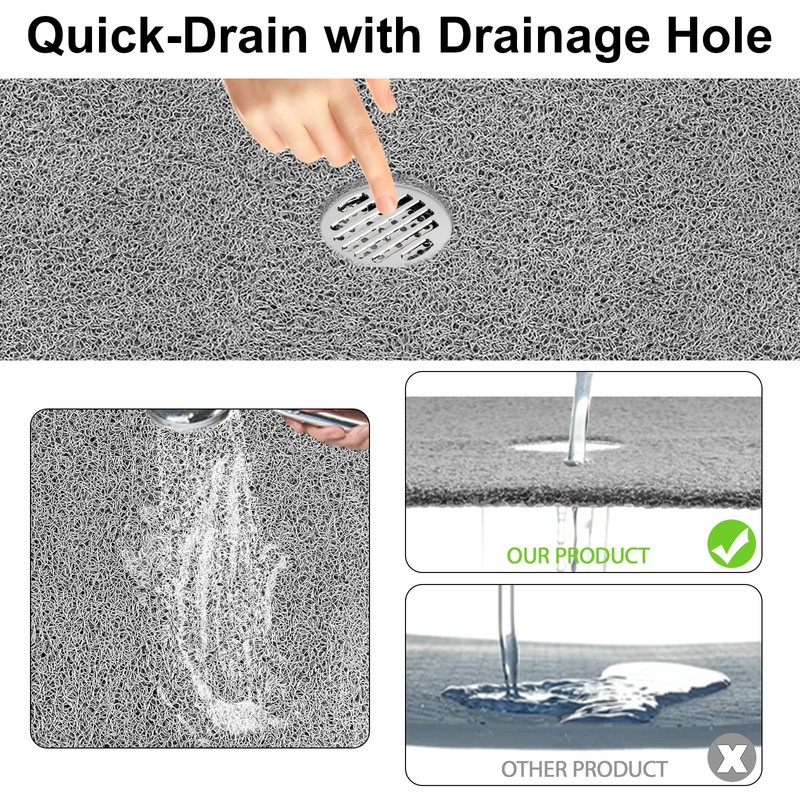 Extra Large Square Shower Mat, Yonala 36 x 36 Inch