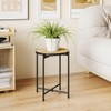 Bamworld Round Plant Stand Indoor Outdoor Metal Modern Plant Table