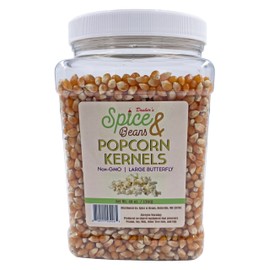 Large Butterfly Popcorn Kernels | Non-GMO | by Dasher's Spice & Beans | 48 oz.