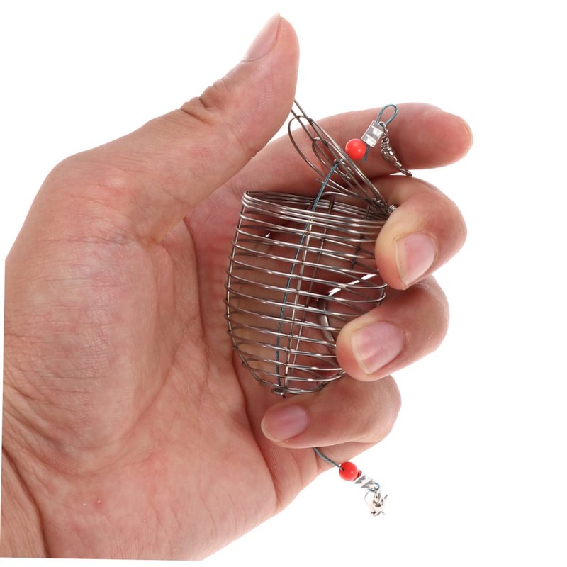 OHPHCALL Stainless Steel Bait Cages Set Lure Feeder Bait Trap