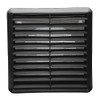 Kair Black Louvred Wall Vent Grille 183mm External Dimension with