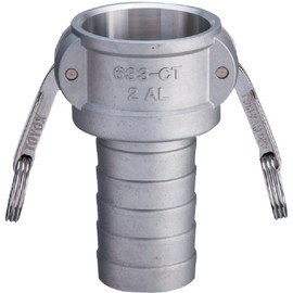 TOYOX Cam Lock Coupler Hose Shank CT 633-CT-2-1/2-AL For Plant Piping and Various Machinery Installation, 2-1/2 Inches, Aluminum Alloy