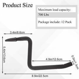 GBACHOOSE 12 Pack Screw in Tree Steps for Hunting 5 Inch Tree Steps for Climbing, Tree Climbing Screw in Steps for Hunting, with Slip-Resistant knurling Pattern