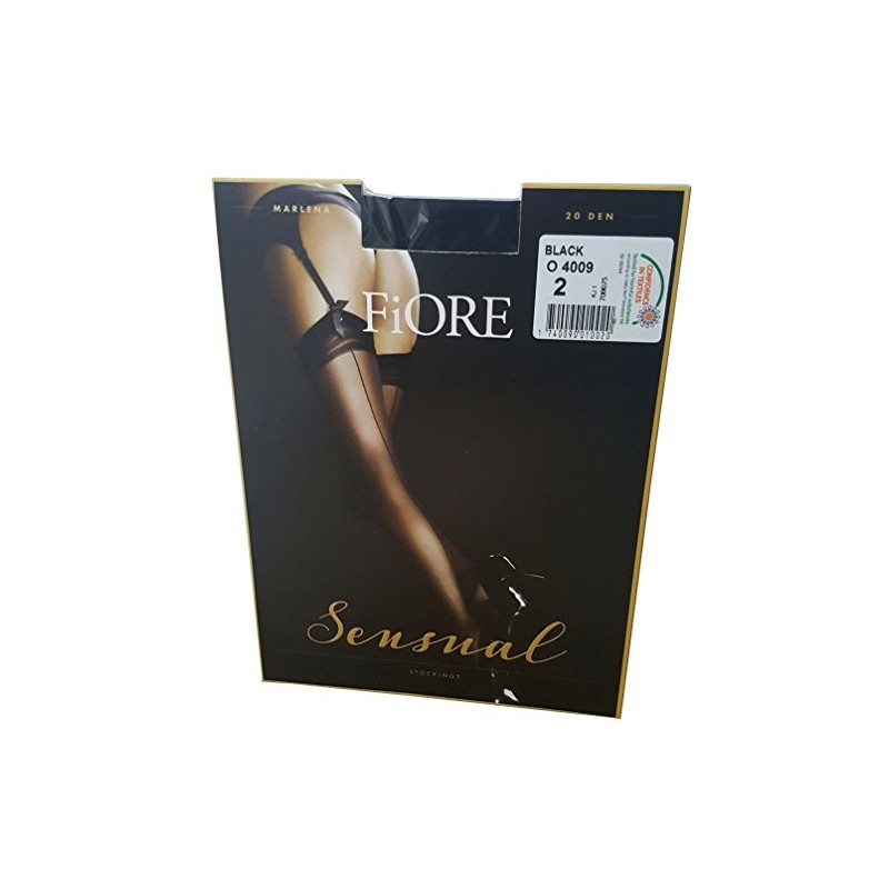 Pariser-Mode Suspender Stockings with Back Seam, black