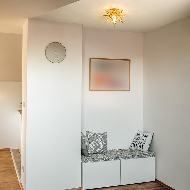 Aeyee Moravian Star Ceiling Light, Moroccan Flush Mount Ceiling Lighting