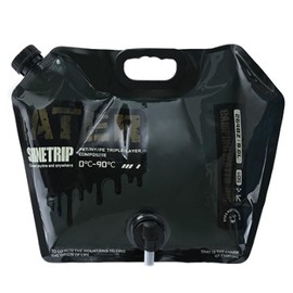 TRIWONDER Water Tank, Water Tank, 2.9 gal (8 L), Poly Tank, Water Bag, Camping Equipment, Leisure, Disaster Preparedness Goods, Outdoors, Includes Easy Pouring Cock, Washable (Dak Green)