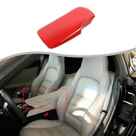 Suetlcoity Center Console Cover Compatible with Corvette C6 Stringray 2005-2013 Car Armrest Cover Cushion Accessories Car Armrest Storage Box Cover Car Arm Pads Caps Protector Pad (Sport Red)