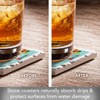 Thirstystone North Carolina Home 4-Pack Absorbent Stone Coasters with Protective