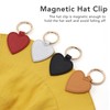 Magnetic Hat Clip Portable PU Leather Heart Shaped Magnetic Hat
