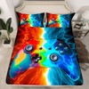Loussiesd Boys games bed sheet set lightning gamepad fitted sheet