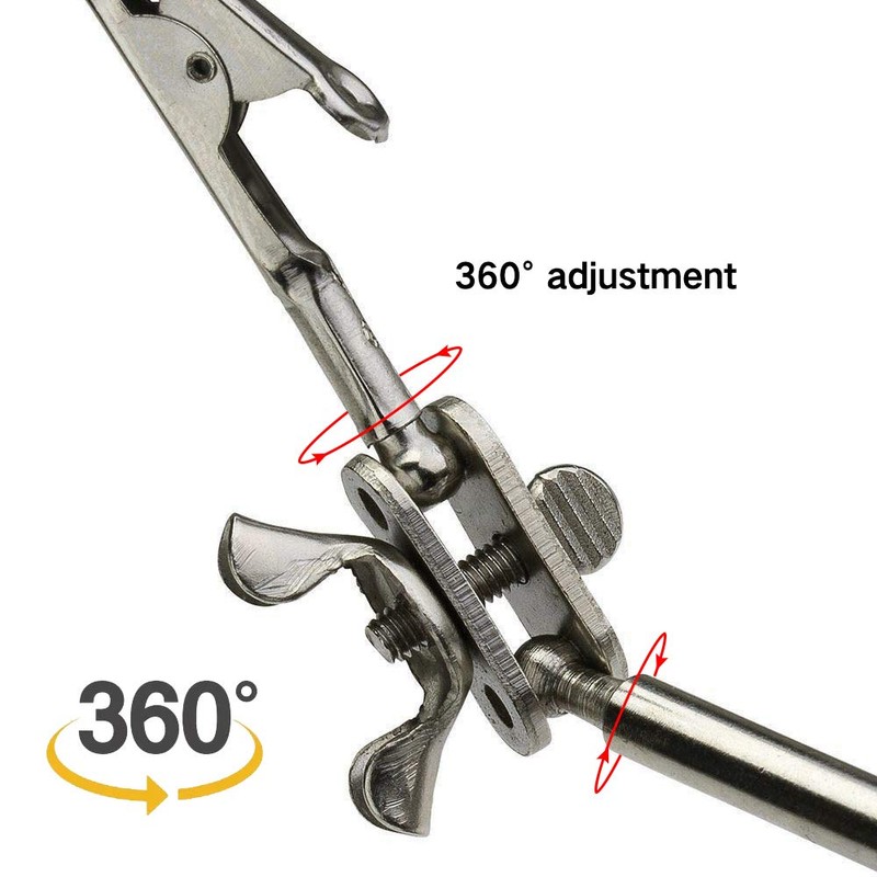 AORAEM Helping Hands Magnifier with Dual Adjustable Alligator Clips in