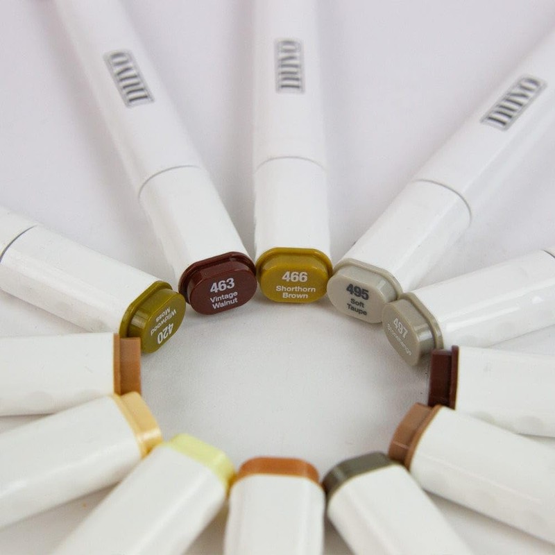 NUVO Alcohol Marker Pen Collection - Earth Tones - Set