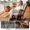 Wingback Rocking Chair Cushion with Neck Pillow High-Density Foam Indoor