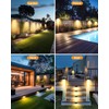 Vighep 12 Pack Solar Fence Lights, Motion Sensor Deck &