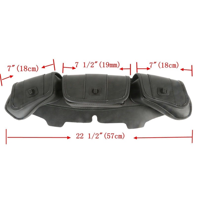TCT-MT Windshield Saddle 3 Pouch Three Pocket Fairing Bag Fit