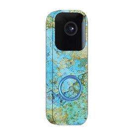 MightySkins Glossy Glitter Skin Compatible with Blink Video Doorbell - Teal Marble | Protective, Durable High-Gloss Glitter Finish | Easy to Apply and Change Styles | Made in The USA