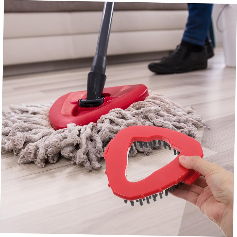 NOLITOY Durable Nylon Bristles Mop Head 2pcs Replacement for Multi-Surface