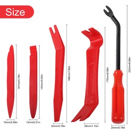 DIANN Auto Trim Removal Tool Set 5pcs Plastic Pry Tool Kit Auto Trim Tool Prying Tool Car Door Panel Clip Revmoal Tool Fasteners Remover Blue (Red)