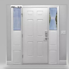Alexcurtaincompany Sidelight Door Sheer Window Curtains White Voile Light Sheer Spring Panel Short
