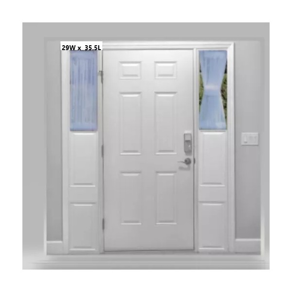Alexcurtaincompany Sidelight Door Sheer Window Curtains White Voile Light Sheer