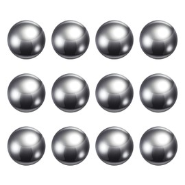sourcing map 12pcs Precision Balls 18mm Diameter G10 Chrome Steel Ball for Bearings, Silver