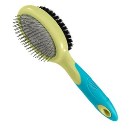 Dog and Cat Professional Oval Grooming Pin Brushes Choose Size Style and Type All Have Ergonomic Handles (9" Dual Side Firm Pin)