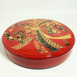 Nakatani Brothers Trading Company Yamanaka Lacquerware 10.0 Sushi Tub (with inner container) Red Gift Box 33-5311