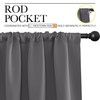 NICETOWN Grey Blackout Curtains 36 inches Long 2 Panels for