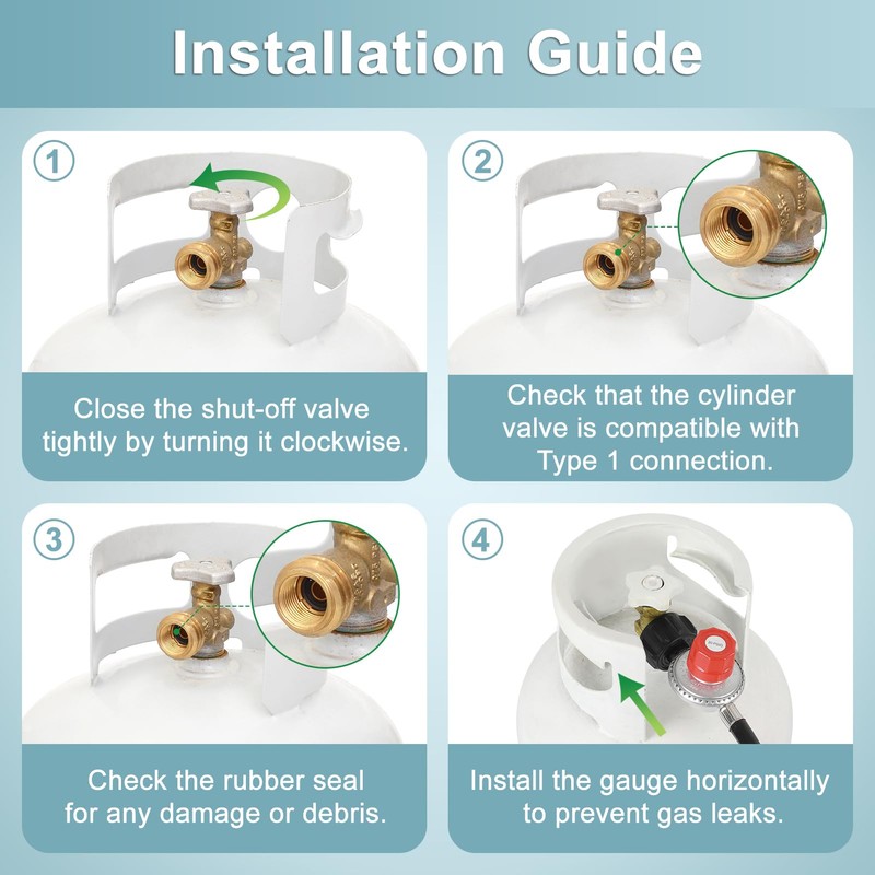 SHINESTAR 0-20 PSI Adjustable Propane Regulator and Hose with Brass