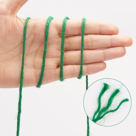 G2PLUS 100 m Green Jute Twine Cord Garden Cord Craft Cord Decorative Cord 3 mm Jute Cord for DIY Household Arts Gardening Decoration