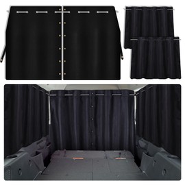 ZATOOTO Car Window Shades Set of 3, Side & Back Window Blackout Car Divider Curtains, Opaque Suede, Totally Blackout, Adjustable Length for Most Cars, Sedans, Vans & SUVs