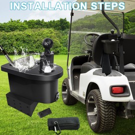 Orle Oko Golf Cart Ball Washer and Club Cleaner Kit, Golf Ball Cleaner and Club Head Washer with Golf Towel, Universal Golf Ball Washer Cleaner for EZGO, Club Car, Yamaha, Advanced EV, Star EV