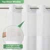 eachope White No Hook Shower Curtain with Snap-in Fabric Liner