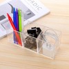 Clear Acrylic Pen Organizer Caddy, Transparent Plastic Silverware Holder, Perfect