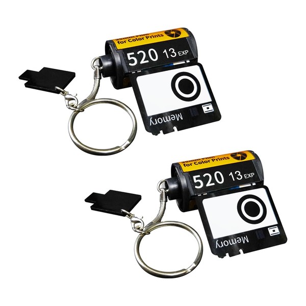 Koonafy 2Pcs Sublimation Memory Film Roll Key Rings with Photo