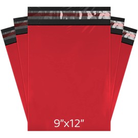 Mailing Bags, YUNJU Shipping Poly Postal Self Seal Bags in Size 9 x 12 Inch Size Small Mailing Bags Postage Packaging Bags 229mm to 305mm Red 50 Pack