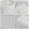 Lesbin 35 L Plastic Laundry Storage Basket, White Laundry Hamper