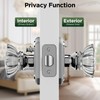 MAXECURITY 1 Pack Glass Door Knob, Rosette Shaped Crystal Door