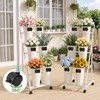 2 Pack Flower Display Stand with 12 Buckets, Wheels &