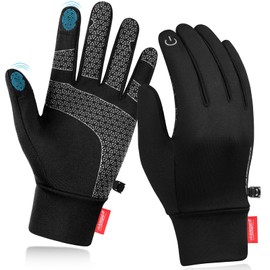 coskefy Winter Gloves, Thermal Touch Screen Gloves Running Gloves Cycling Gloves Warm Liners for Men Women Walking Riding