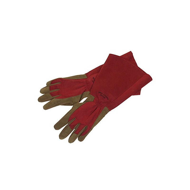 Thorn-proof Suede Gloves with Padded Palms and Reinforced Fingertips (Medium)