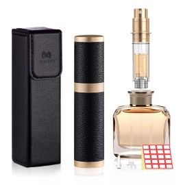 DOMOKO  Perfumero Recargable De Viaje Rellenable + Funda De Piel