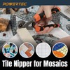 POWERTEC Wheeled Tile Nippers for Glass, Ceramic, Porcelain, and Mosaic