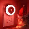 Briignite 4 Pack Red LED Night Light, Dusk to Dawn